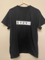 STZY Black Short Sleeve T Shirt 100% Cotton